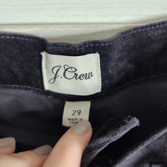 J crew black velvet Billie Demi Boot Crop pants size 29/8 - Picture 5 of 8